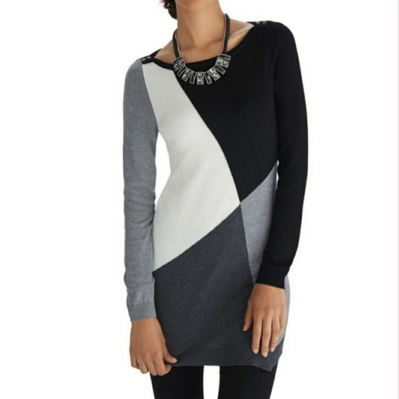 White House Black Market Sweaters - WHBM | Long Sleeve Color Block Sweater - S